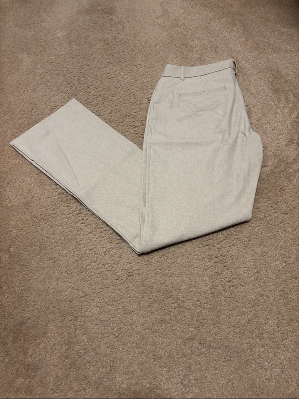 Express Light Beige Boot Cut Dress Pants - Picture 2 of 3